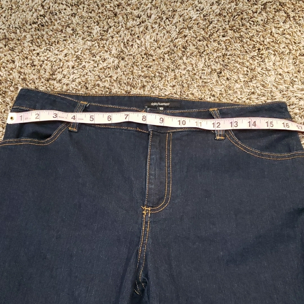 Daisy Fuentes Dark Blue Flare Jeans - Picture 5 of 10